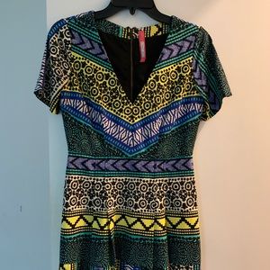 Tribal Print V neck dress by Tracy Reese